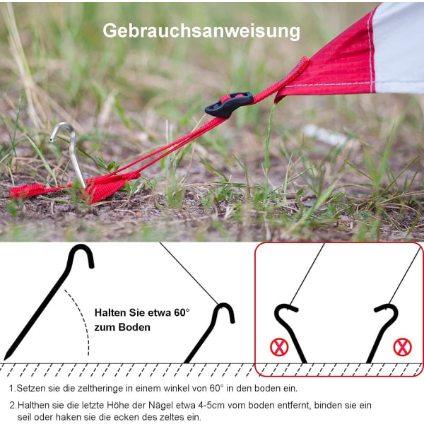 Teltplugger, 18 cm plugger camping, teltplugger sterke - Perfekt