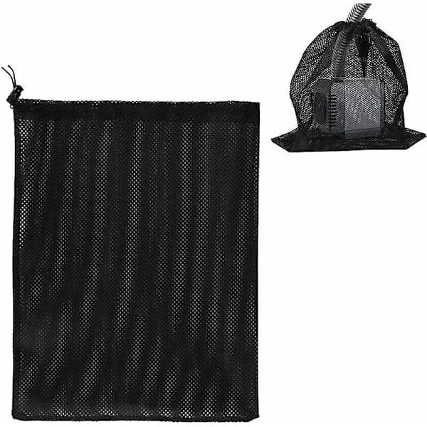 Pumpepose, Pumpefilter Netpose, Dammepumpe Filterpose, Pumpe Netpose, Hjem Vandpumpe Filter Tilbehør (41×31cm, Sort)-XF16-
