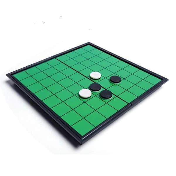 Reversi Strategispel Brädspel 25 cm Bräde med Vikbart Magnetiskt Bräde