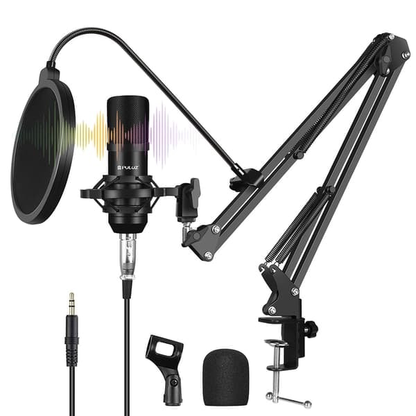 TS-Studio Mikrofon med Flexibelt Bordsstativ