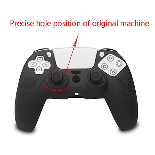 TS-For Ps5 Spillkontroller Silikon Beskyttelsesdeksel For Ps5 Sklisikkert Håndtaksdeksel (svart)