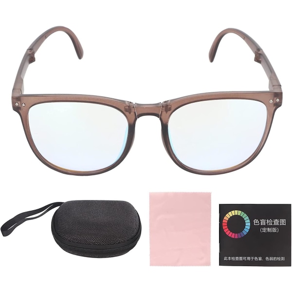 Korrigerande glasögon för färgblind, hopfällbar bärbar kafferam Färgkorrigerande glasögon för färgblindhet Grön Röd