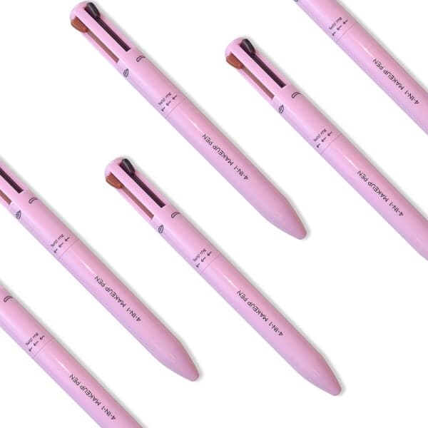 4-i-1 sminkepenn, eyeliner, brynspenn, leppeblyant og highlighter