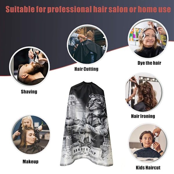 Barberkappe til mænd, Hårklippekappe Professionel Salonkappe
