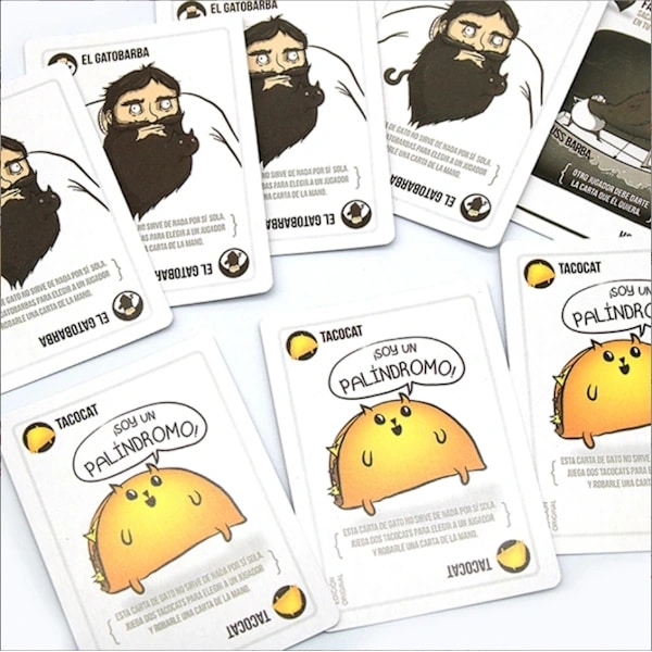 Espanjalaiset Fiesta-pelikortit, Exploding Kittens -lautapelikortit