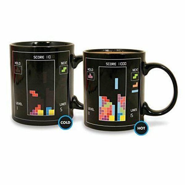 Tetris-mugg, värmeförändrande