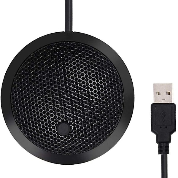 Konference USB-mikrofon, omnidirektionel kondensatormikrofon til PC med mute-knap og LED-indikator, pl{HH}