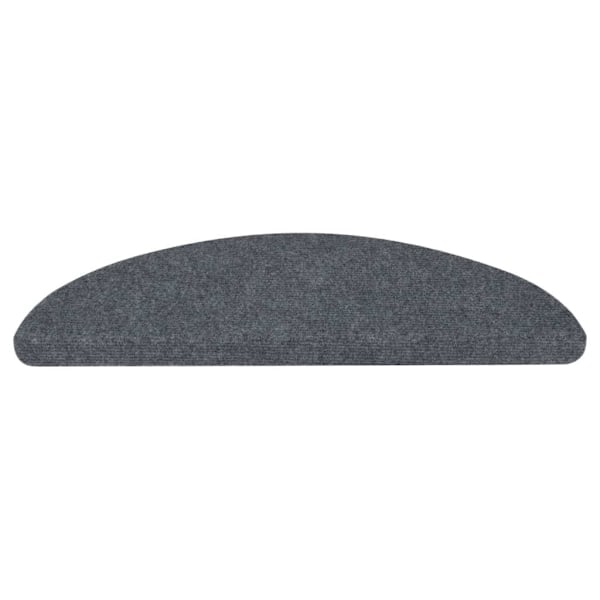 vidaXL Trappematter selvklebende 15 stk 56x17x3 cm grå gray 1650