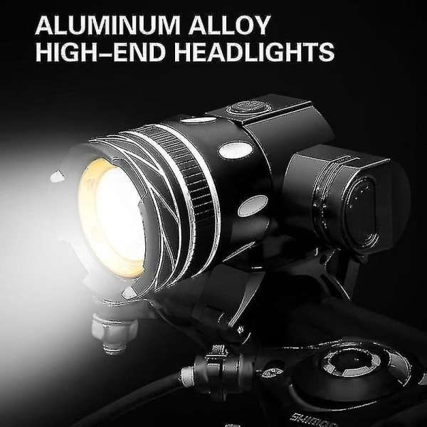 Z30 15000lm T6 LED Cykellygte/Cykellygte/Lys Sæt USB Genopladelig Forlygte/Lommelygte Vandtæt Zoombar Cykellygte til Cykel