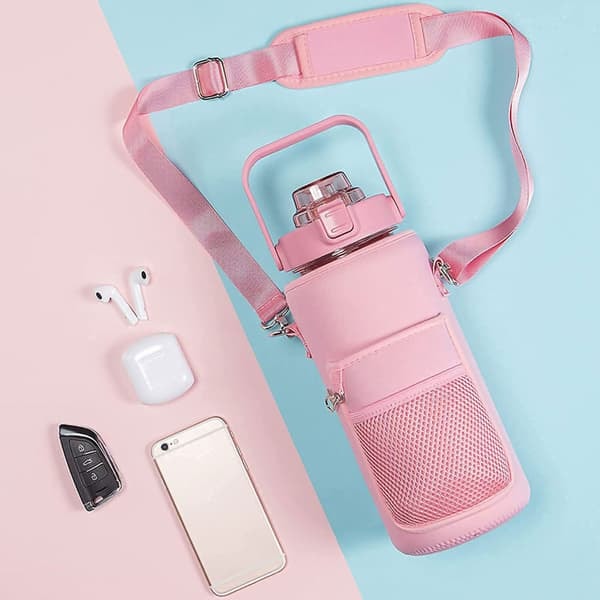 TS-Bärväska för 2 liters vattenflaska med schema - Rosa