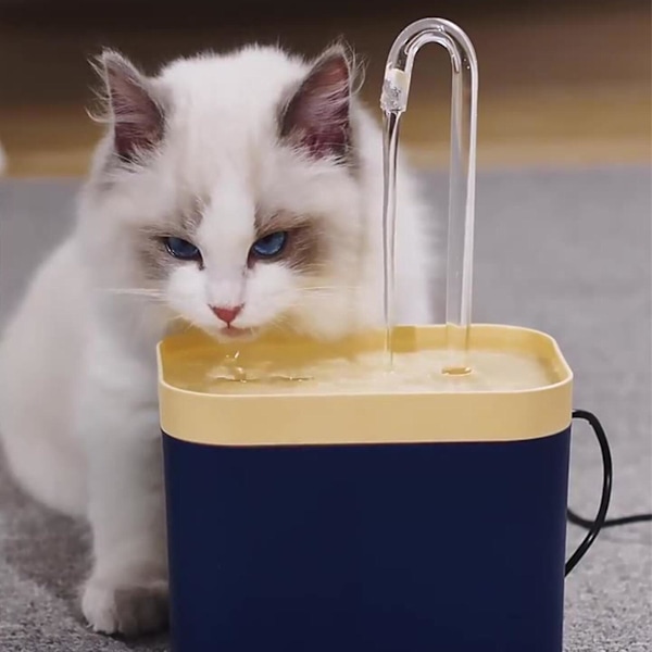 Automatisk Vattenfontän för Katt och Hund, 1,5L, Vattendispenser, Husdjursdricksskål, Ny Light green