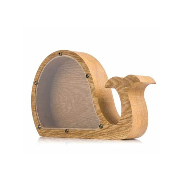 Trä Spargris Djur Rolig Dinosaurie Katt Lejon Mynt Transparent Kreativ Design Säker Barns Gåva Skrivbordsdekoration Stil 7