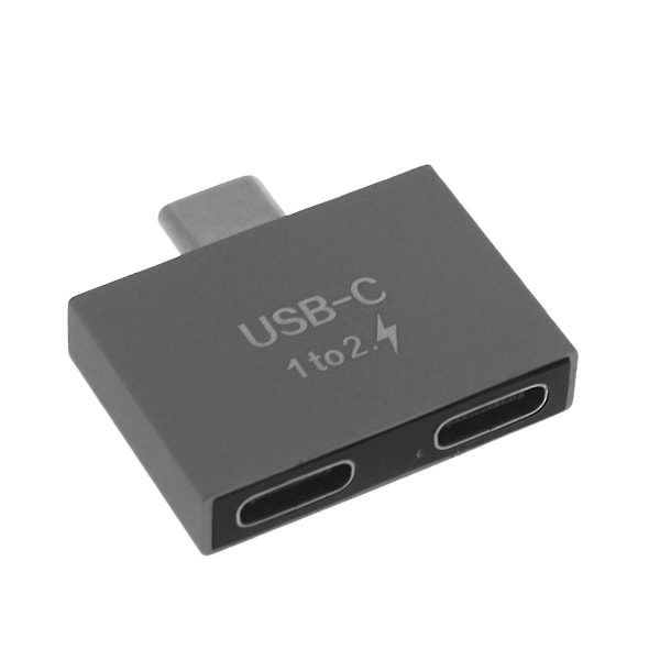 TS-Usb C Hann Til Dobbel Usb C Hunn Splitter Konverter Adapter Skjøtekontakt For Usb C Lader PC
