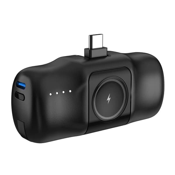 TS-Wozinsky Powerbank 5000mAh 15W med USB-C-kontakt och trådlös laddning för Apple Watch