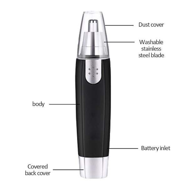 TS-6 stk. Elektrisk Næsehårstrimmer Implement Shaver Clipper Øre Nakke Øjenbrynstrimmer Shaver Mænd Rens