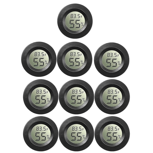 10-pak Mini Hygrometer Termometer Måler Digital LCD Skærm Til Drivhus Børneværelse Reptil Inkubator