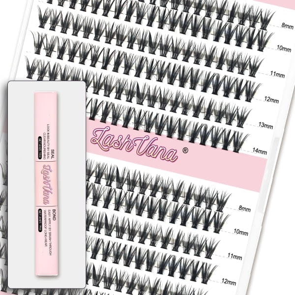 Øjenvipper 240 stk. Cluster Vipper Binding og Tætning Makeup Værktøj DIY Øjenvippe Forlængelseskit til Limning af Øjenvipper Lim Tilbehør