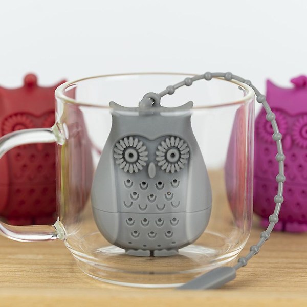 Mini Owl Tea Infuser Tesil Behållare Tepåse Filter Örter Kaffe Punch Tekannor Tillbehör smart behandling