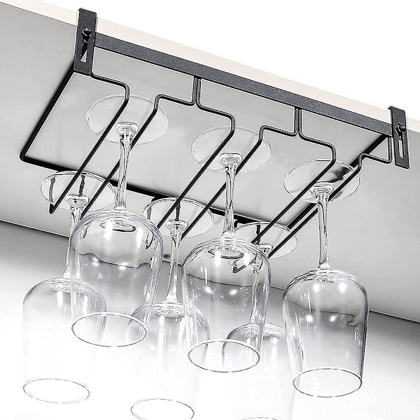 TS-Vinglasställ, 3 Rader Stamglasställ Metallglas Hållare För Bar, etc