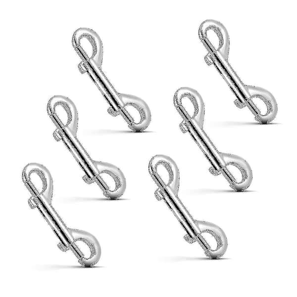 Dubbla bultsnäppar, 6-pack legeringssnäpphakar metallfjäderklämmor