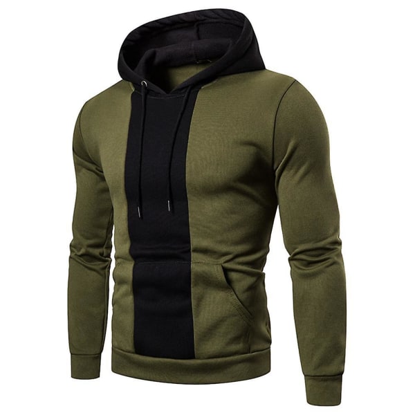 Färgsvart Sport Casual Sweatshirt för män Army Green XL