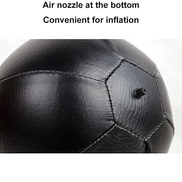TS-Bokse Speed Bag Drejesæt Med Sort Læder Punching Ball, sort