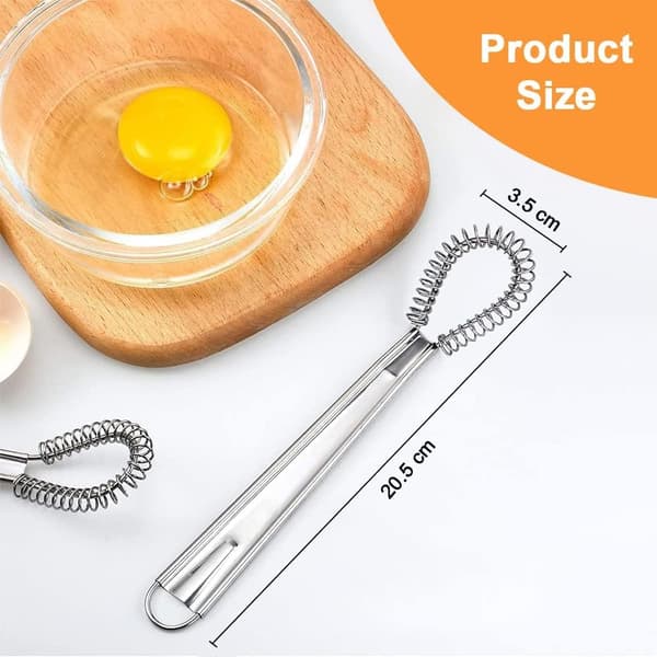 2 Pieces Stainless Steel Whisks, Mini Kitchen Whisk, ZQKLA