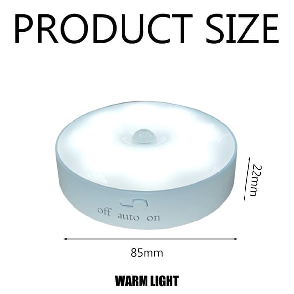 LED Indoor Lighting, Rechargeable Motion Sensor, Long-lasting Battery, Motion Sensor Night Light, Puck Light for Wardrobe, Closet, Kitchen
