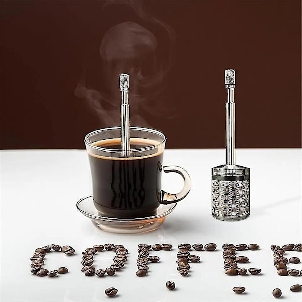 Kaffe- og tebrygger i rustfrit stål - Kreativ stempelkande til hjemmet og kontoret