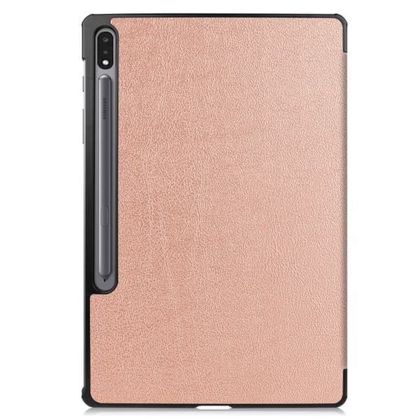 TS-Trifold Fodral med Ställ för Samsung Galaxy Tab S8+ / Tab S8 Plus / Tab S7 FE / Tab S7+ - Roséguld