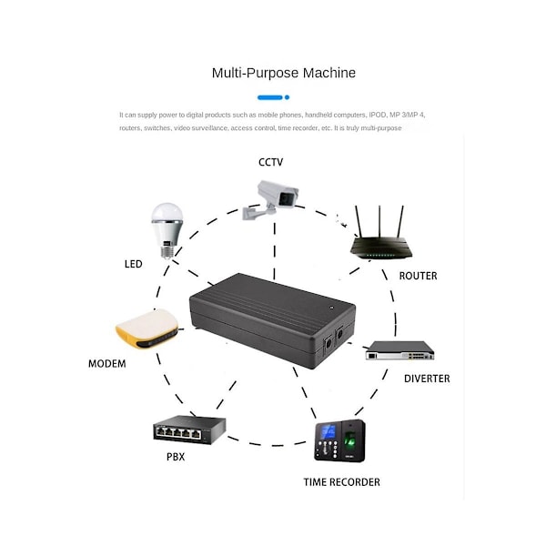 TS-5v 2a Afbrydelsesfri Strømforsyning Mini Ups 6000mah Batteri Backup Til Cctv&wifi Router Nød S
