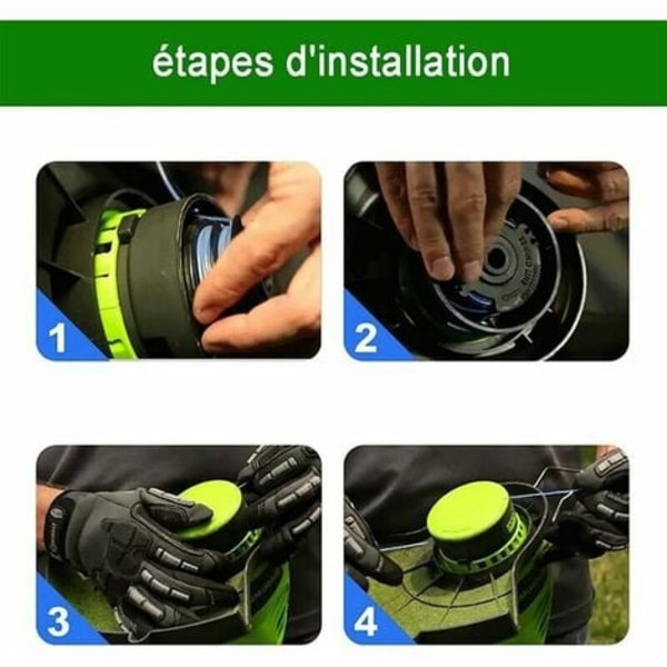 Set med 6 Reservspolar för Parkside Sladdlös Trimmer PRTA 20-Li C3 IAN351753.