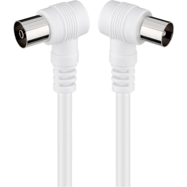 Goobay Vinklad antennkabel (koaxialkontakt 90° > koaxialuttag 90°, 5 m) 147