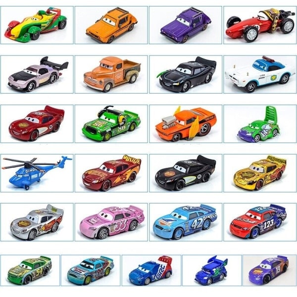 Disney Pixar Cars 3. Lot Løs Lightning McQueen 1:55 Diecast Modellbilleker Drag Party DJ