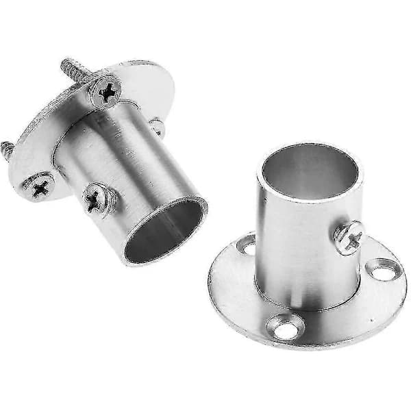 2 X Rustfritt Stål Rørflens Sokkel Stangholder Feste 19mm