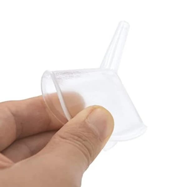 12-pakning små plasttrakter, mini-trakter for vitenskapslaboratorium