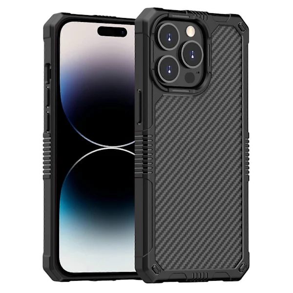 Stöttåligt mobilskal i kolfiber för iPhone 14 Pro Max