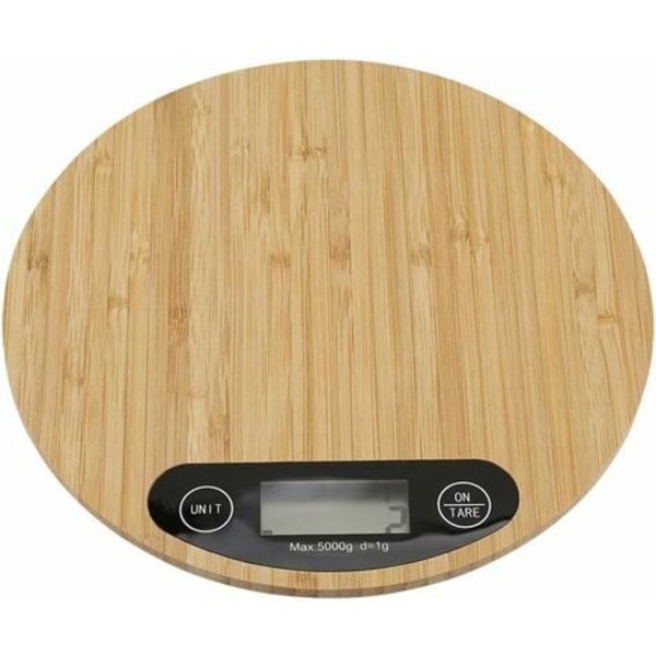 TS-Balance Köksvåg i Bambu 5kg/1g Högprecisions Digital Matvåg