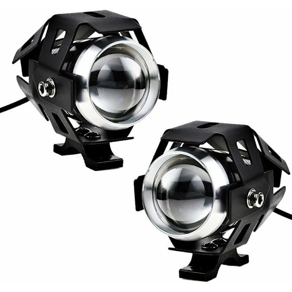 2 kpl 125W moottoripyörän ajovalot Lisä LED-sumuvalot Moottoripyörän kohdevalo 1200LM U5 Vedenpitävä moottoripyörän skootteri 4-pyöräinen