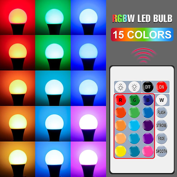 240v RGBW Spot Light LED Ljuskälla Spotlight E27 Lampa LED RGB Dimbar Bytbar Smarta Ljuskällor Glödlampa 220v Färgrik Magisk Glödlampa
