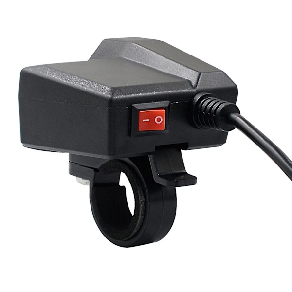 Motorcykel Multifunktionell Dubbel USB Mobiltelefonladdare Adapter Med Voltmeter