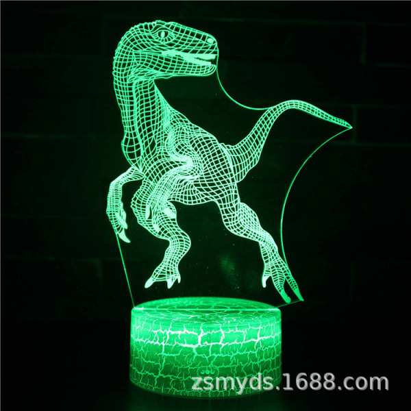 3D Dinosaur LED Night Light Olika mönster och 7 färger med fjärrkontroll Bästa presenten för barn Flickor Pojkar 22