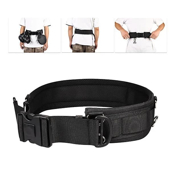 Midjebelte med krok for SLR/DSLR-kameraer, multifunksjonell spenne