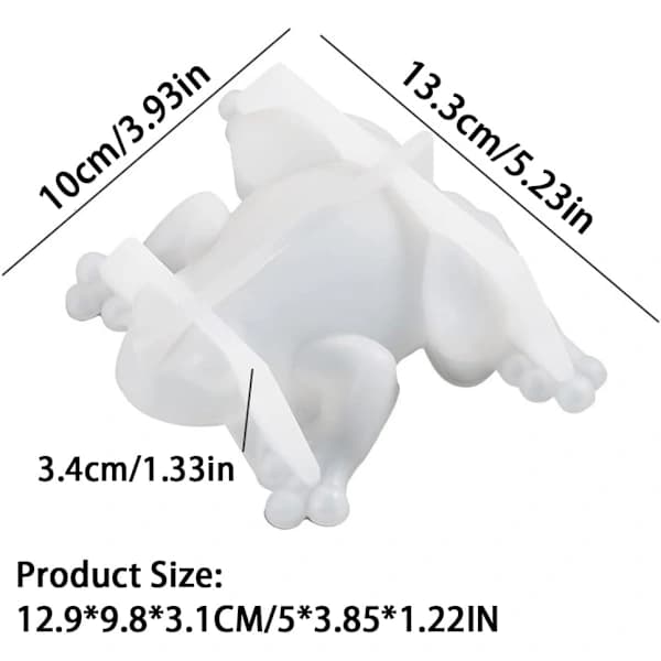 1 st Groda Resin Formar - Silikon Djur Resin Form - Skrivbordsdekor