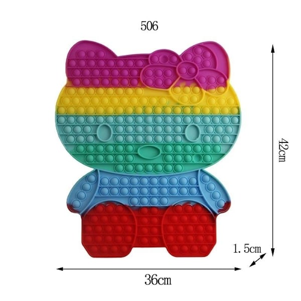 Stor / Mega / Pop It Legetøj Kat 40cm