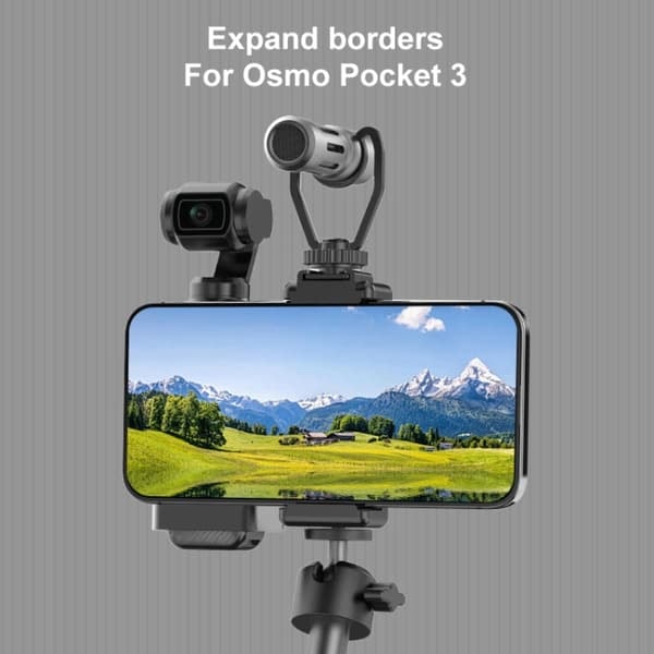 TS-Puhelinteline kolmijalkakiinnityksellä ja kylmäkenkäkiinnityksellä DJI Osmo Pocket 3:lle