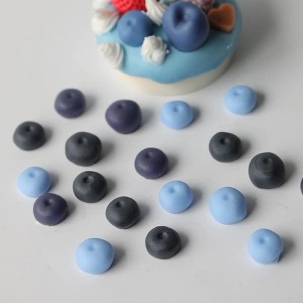 Lysformer Lys Stearinlys DIY Støpeformer i Silikonform MJ06 Syv Hull Store Blåbær