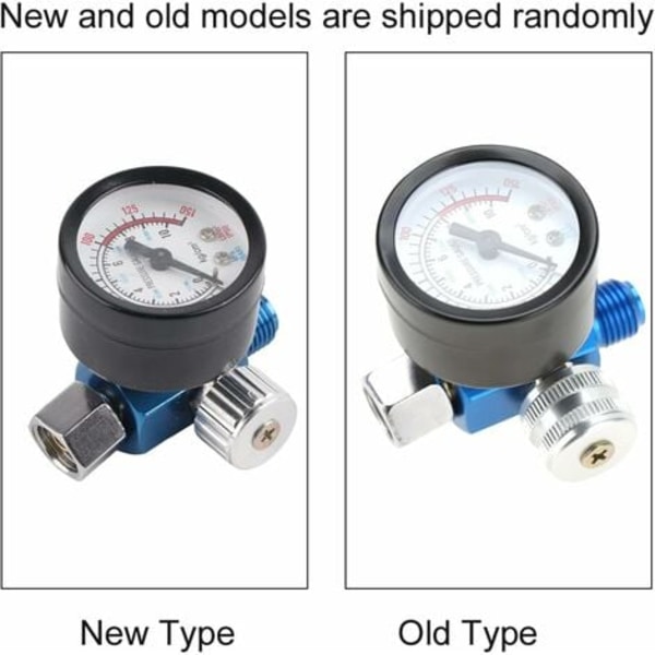 TS-Manometer Färgsprutpistol, Tryckregulator för Färgsprutpistol, 1/4 tum för Färgsprutpistol Lufttrycksregulator Manometer