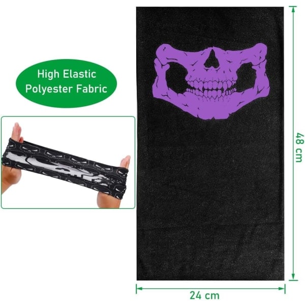 6 stk Halvt Ansikt Hals Hodeplagg Ansiktsmaske Hodebånd Ansiktsmaske Bandana Skjerf Hodeduk Halsvarmer Varmer, for sykkel motorsport fiske