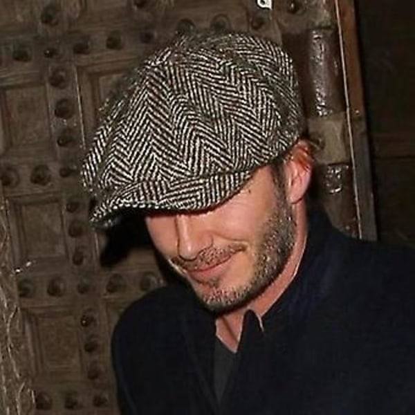 Brittisk Hög Hatt Åttakantig Hatt Newsboy Baker Boy Tweed Mode Varm Elastisk Platt Keps Trendig Herr Ull Basker Retro Målare (03 M)